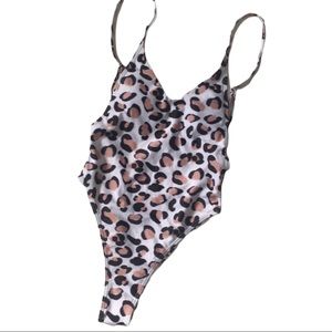 Leopard print bathing suit Size small